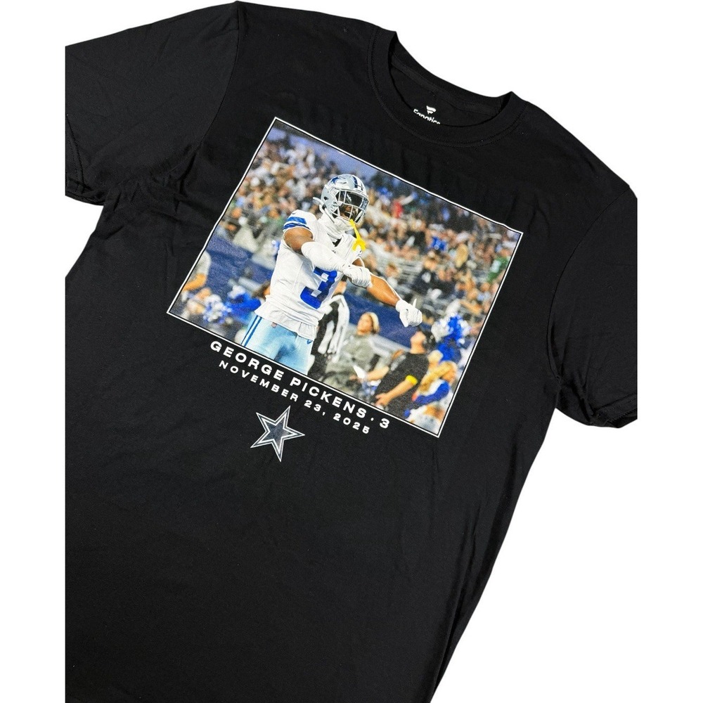 Fanatics Dallas Cowboys George Pickens Graphic T-Shirt Black Men's L